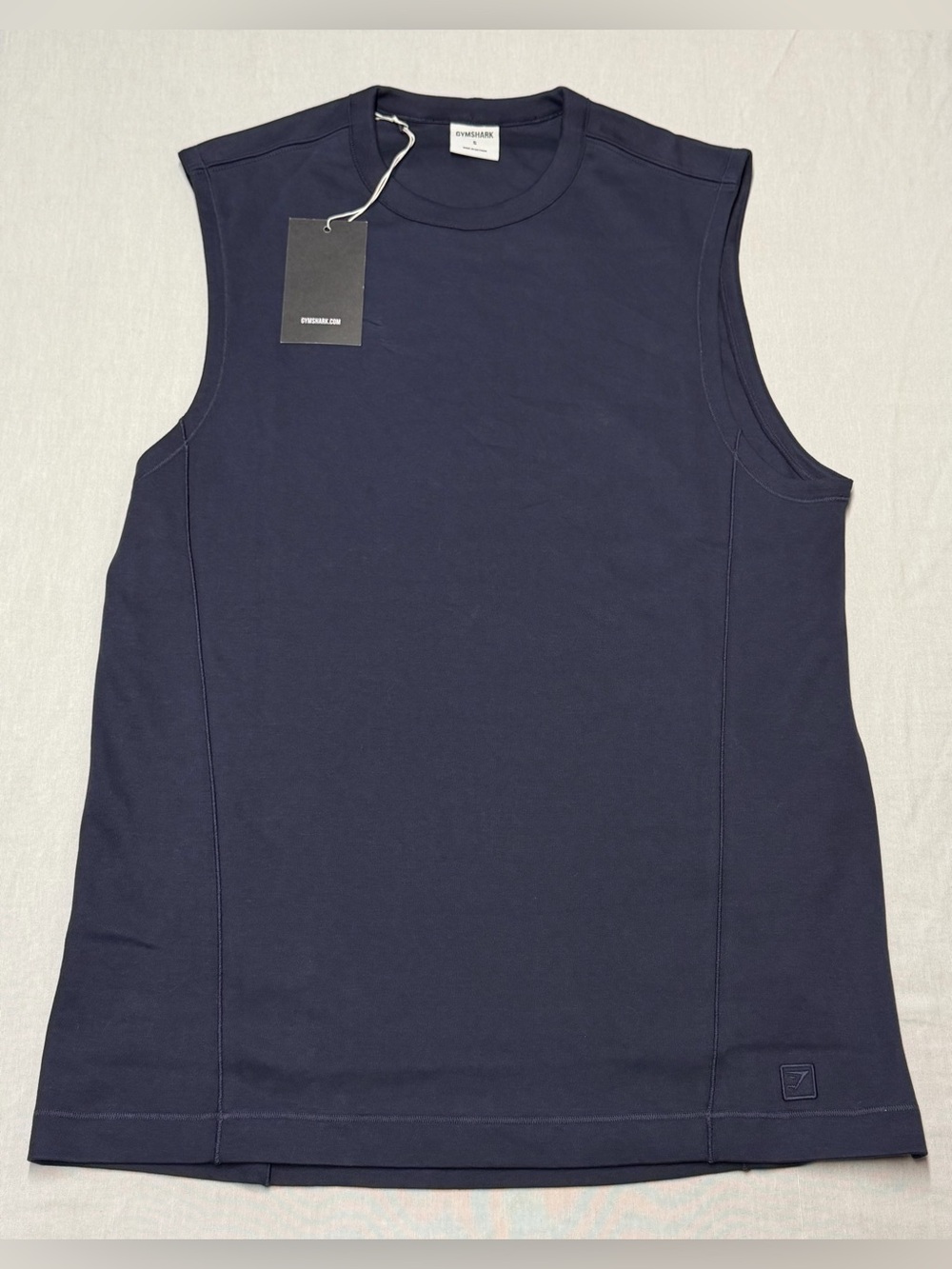 Gymshark Men's Regular Fit Organic Cotton Off Duty Tank Navy Sz Small NWT